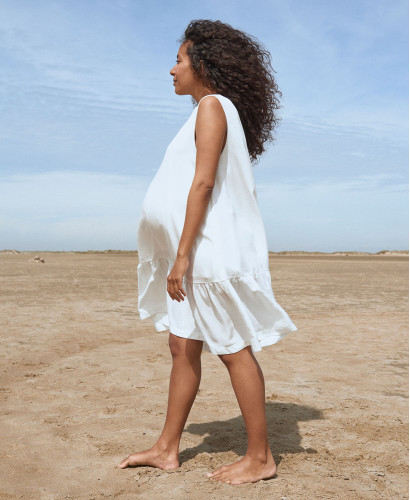 Aurore White Lyocell Ceremonial Dress