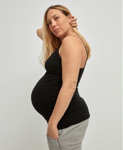 Organic Cotton Rib Seamless Nursing Top