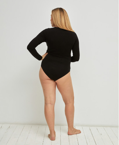 Bamboo Seamless Pregnancy Black Bodysuit