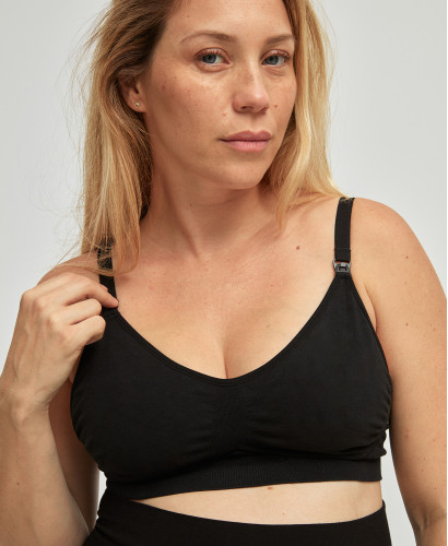 Soutien-gorge Allaitement Coton Bio Noir