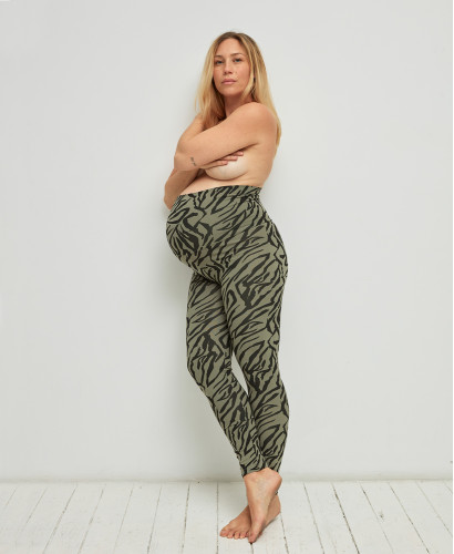 Leggings Schwangerschaft Zebra Bio Baumwolle