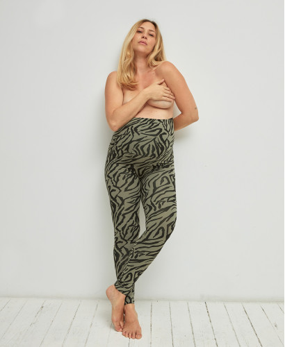 Leggings Schwangerschaft Zebra Bio Baumwolle