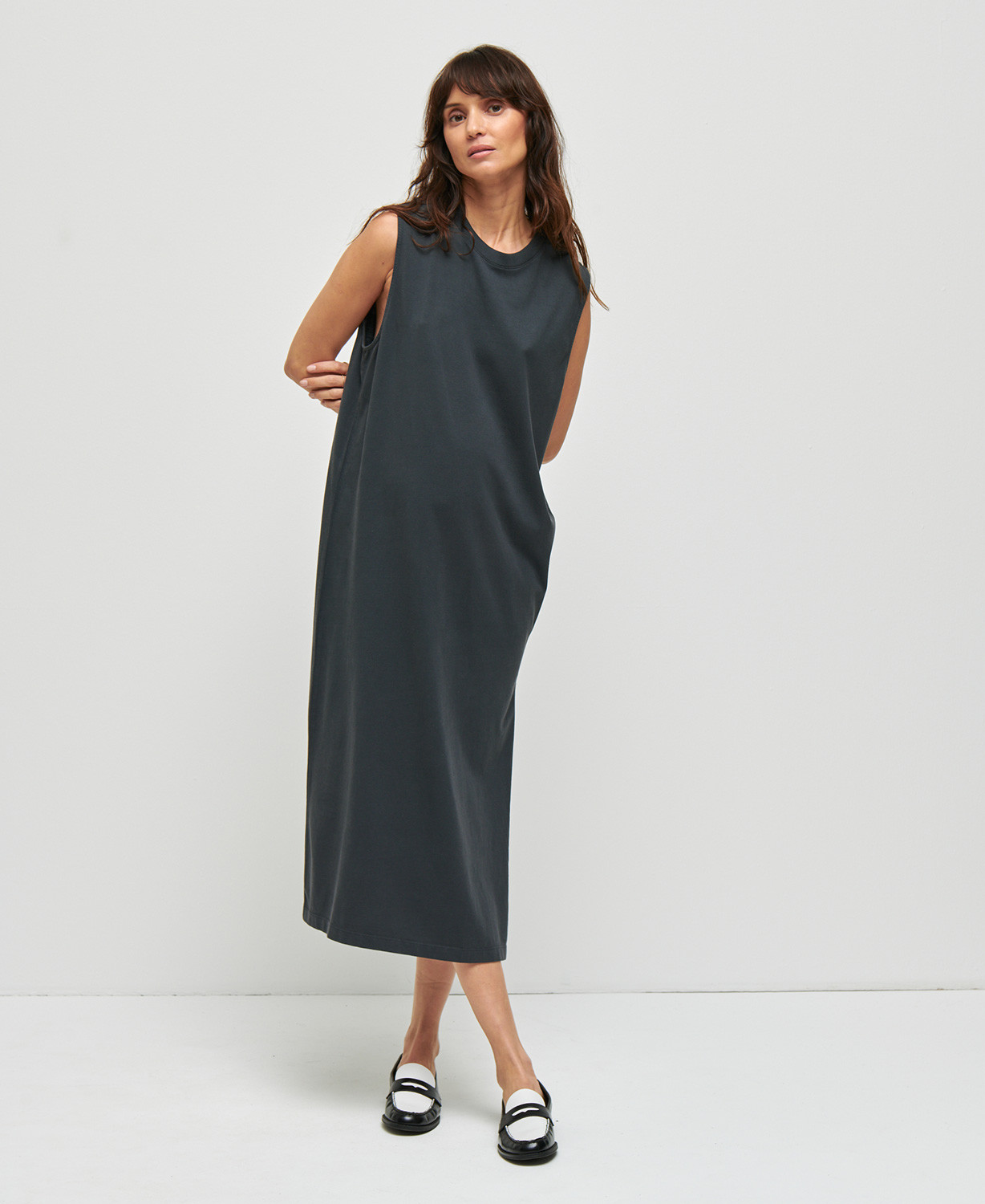 Charlie Vintage Black Cotton Pregnancy Dress