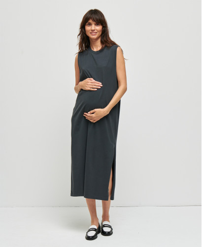 Charlie Vintage Black Cotton Pregnancy Dress