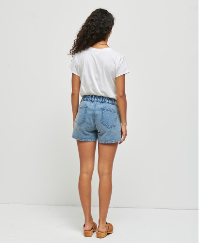 Light Blue Straight Pregnancy Shorts