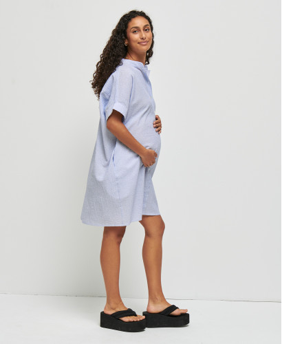 Lulu Embossed Cotton Pregnancy Dress