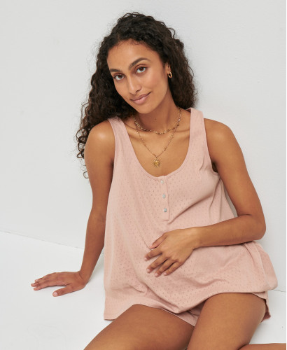 Maternity Set Pointelle Organic Cotton Pink Mathilde