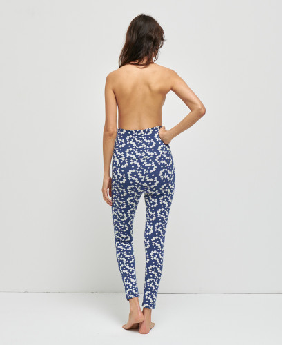 legging grossesse fleurs vintage coton bio