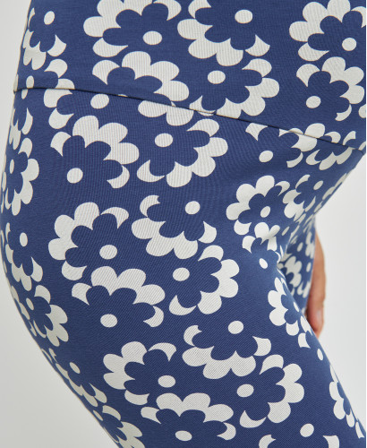 Schwangerschaft-Leggings aus Bio-Baumwolle Blumen