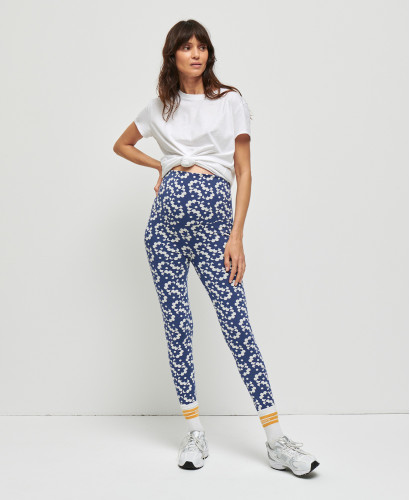 Schwangerschaft-Leggings aus Bio-Baumwolle Blumen