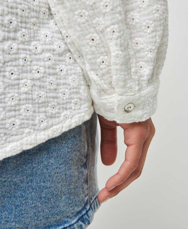 blouse maternité broderie anglaise coton blanc amy
