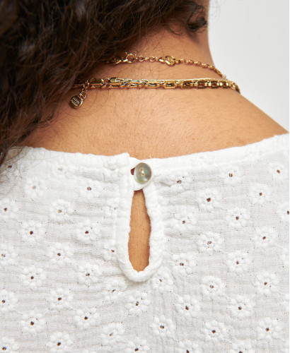 blouse maternité broderie anglaise coton blanc amy