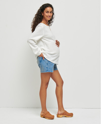 blouse maternité broderie anglaise coton blanc amy