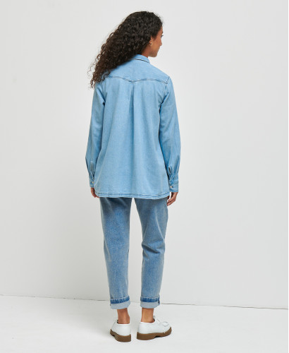 June Denim Pregnancy Shirt l Eco-responsible Maternity Shirt