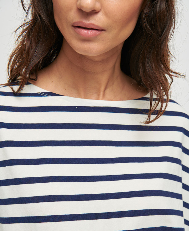 Blue Striped Cotton Pregnancy Top