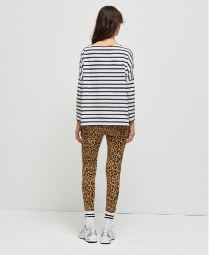 Blue Striped Cotton Pregnancy Top