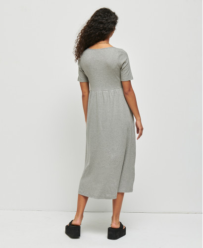 Alabama Gray Organic Cotton Pregnancy Dress