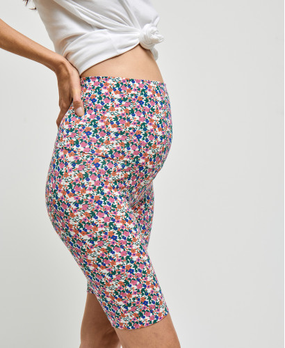Biker Short Grossesse Vichy Bleu Coton Bio l Cyclistes Femme Enceinte -  Liberty 