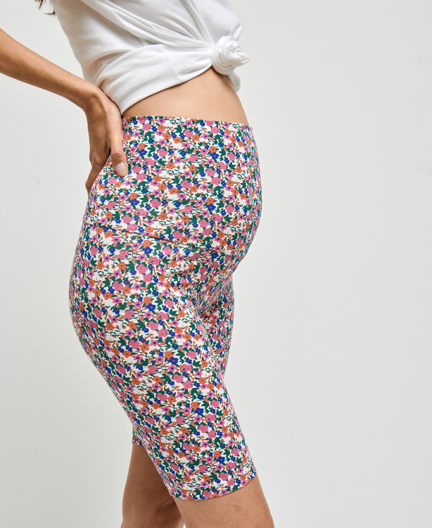 Schwangerschaft-Biker Shorts Bio-Baumwolle Liberty