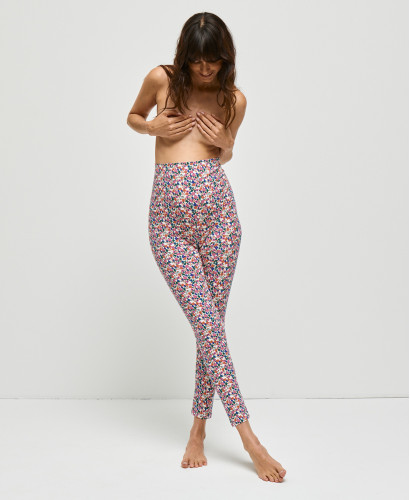 Legging Grossesse Liberty ecru Coton Bio