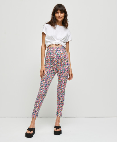 Schwangerschaft-Leggings aus Bio-Baumwolle Liberty