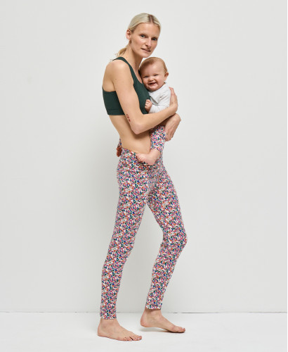 Legging Grossesse Liberty ecru Coton Bio