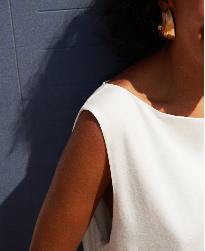 robe grossesse tencel blanc aurore