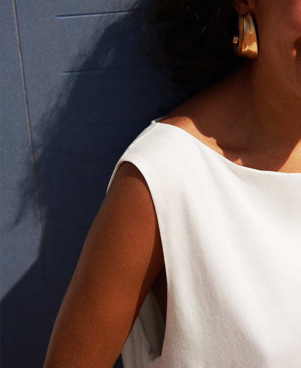 Aurore White Lyocell Ceremonial Dress