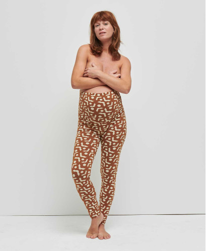 Organic Cotton Geometric Camel Flowers Pregnancy Leggings