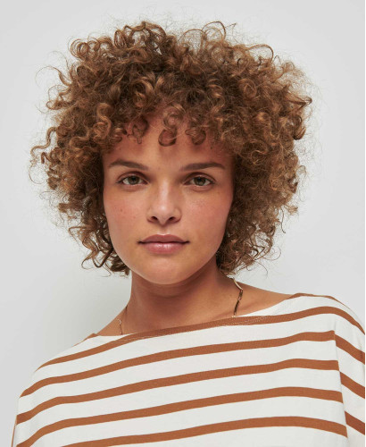 Marinière Maternité Coton l Tops & Hauts Grossesse Stylés & Durables -  Camel 