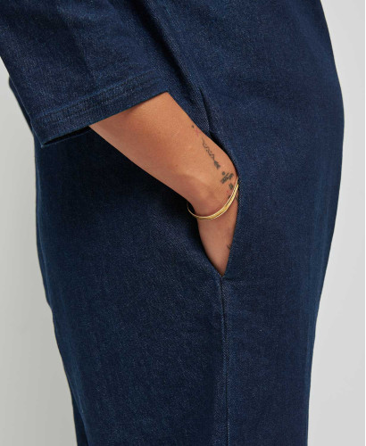 Alba Raw Denim Umstandsoverall l Bequemer und stilvoller Overall