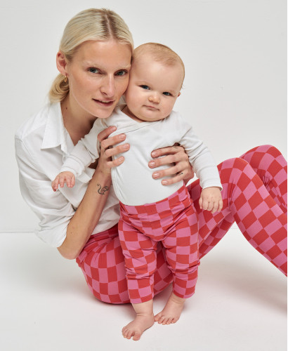 Mom/child checks leggings set