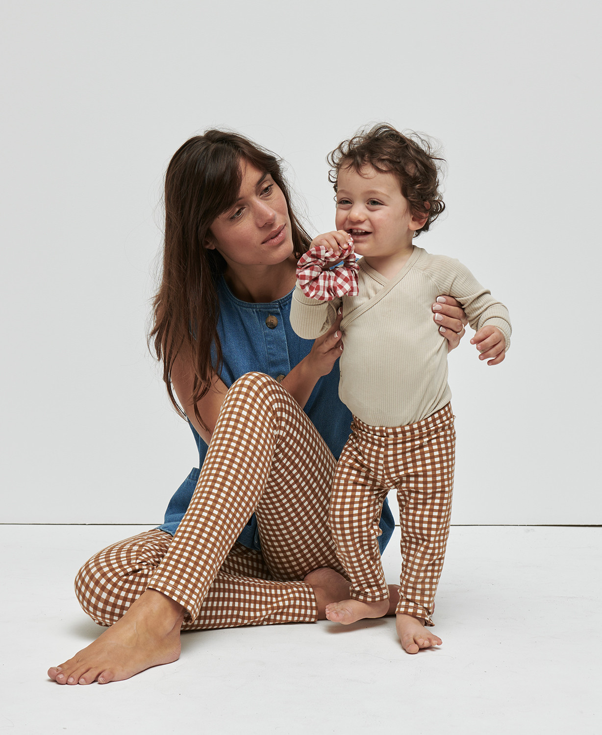 Mama/Kind-Kamel Karomuster-Leggings-Duo