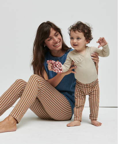 Mama/Kind-Kamel Karomuster-Leggings-Duo