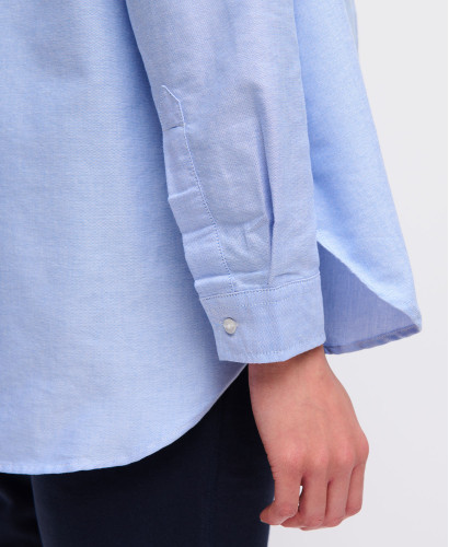 Justine Blue Cotton Pregnancy Shirt