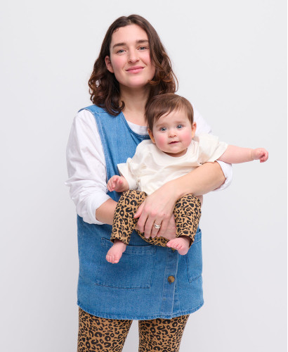 Legging Enfant léopard Camel coton bio