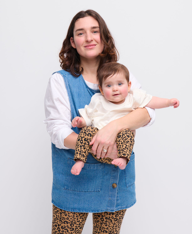 Leggings Kinder Kamel Leopardenmuster Bio-Baumwolle