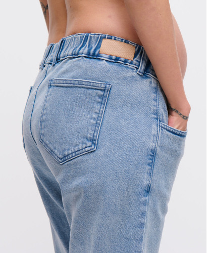 Light Blue Straight Pregnancy Jeans