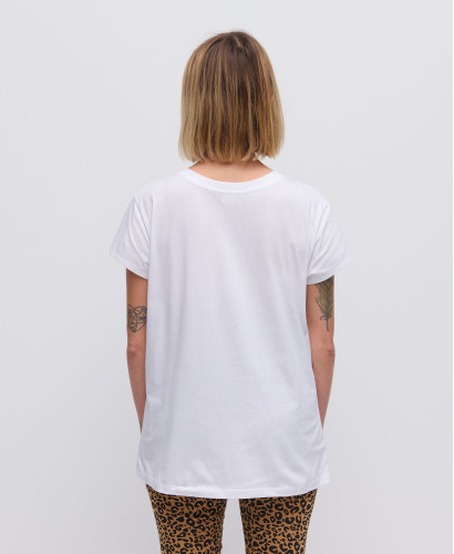 T-shirt Grossesse Manches Courtes Coton Bio Blanc
