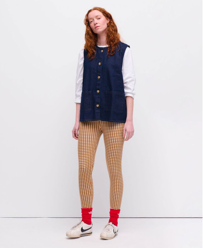 Denim Raw Blaue Maya ärmellose Jacke