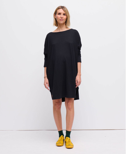 Jeanne Black Tencel Pregnancy Dress