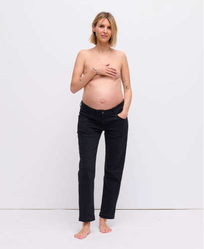 Schwangerschaftsjeans Straight schwarz