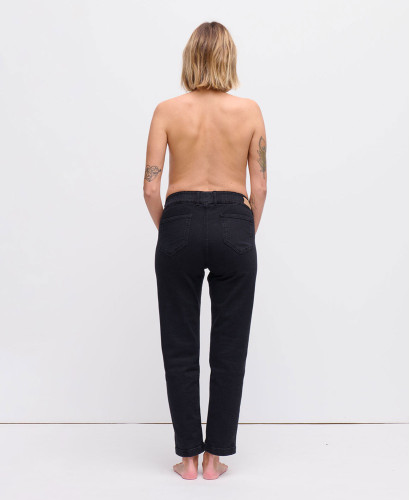 Black Straight Pregnancy Jeans