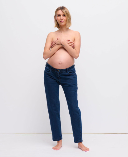 Raw Blue Straight Pregnancy Jeans