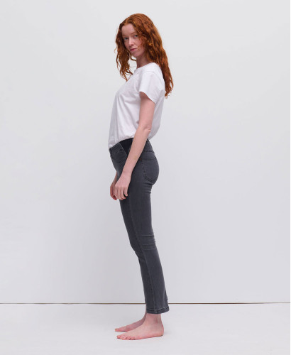Gray Flare Slim Pregnancy Jeans