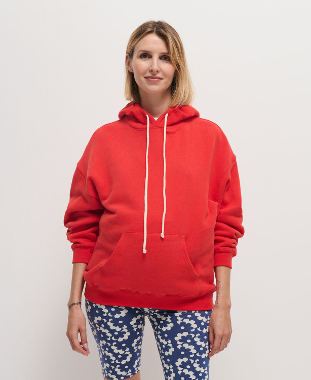 Hoodie Baumwolle rot