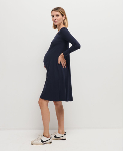 Schwangerschaftkleid Blau Modal Clémence