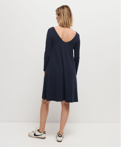 Clémence Marine Blue Modal Pregnancy Dress