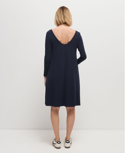 Clémence Marine Blue Modal Pregnancy Dress