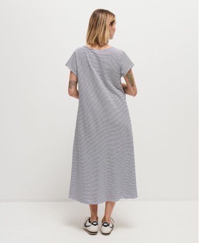 Michèle Cotton Striped Pregnancy Dress